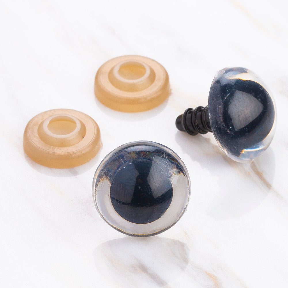 Loren 16 mm Şeffaf 5 Çift Amigurumi Göz